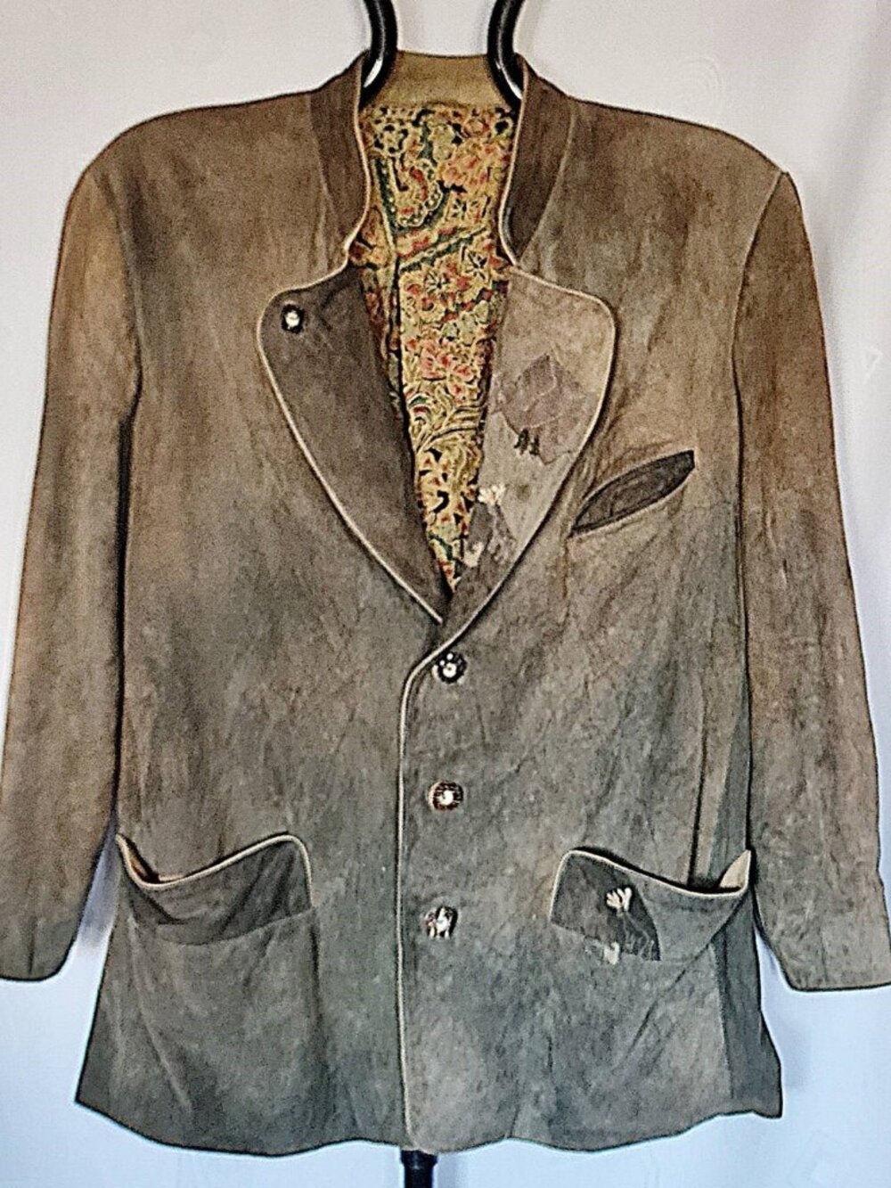 Meindl Jacket Vintage Trachten Oktoberfest Dirndl Tyrol Leather Mens US 40 EU 50